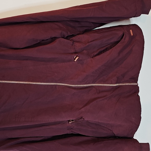 Bench Burgundy Large Zip Up Hooded Coat - Picture 3 of 7